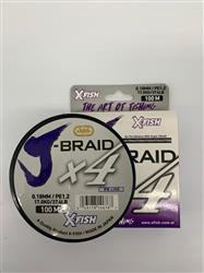 MULTI J-BRAID 4X 100M 0,18 BLANCO Y GRIS