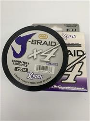 MULTIFILAMENTO J-BRAID 4X 200M 0,10mm EN BLANCO Y GRIS