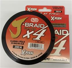 MULTIFILAMENTO J-BRAID 4X 200M 0,40mm COLORES VARIOS