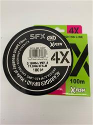 MULTIFILAMENTO SFX 4X 100M 0,18mm EN BLANCO Y GRIS