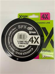 MULTIFILAMENTO SFX 4X 200M 0,22mm EN BLANCO Y GRIS